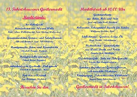 Banner 13. Gartlermarkt des Gartenbauverein Tabertshausen