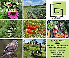 Banner Hofführung durch das biogartl - Solidarische Landwirtschaft