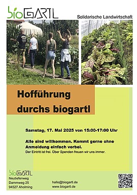 Banner Hofführung durchs biogartl