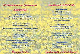 Banner Gartlermarkt des Gartenbauverein Tabertshausen