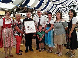 Banner Verabschiedung im Pfarrfest Arnstorf