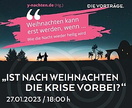 Banner "Ist nach Weihnachten die Kirchenkrise vorbei?"