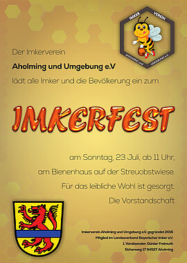 Banner Imkerfest Imkerverein Aholming