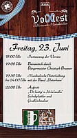 Logo 4. Schlosspark VolXfest Mariakirchen, Festauszug der Vereine, Bieranstich durch Bürgermeister Christoph Brunner, Musikalische Unterhaltung mit der Band 