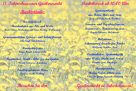 Banner Gartlermarkt des Gartenbauverein Tabertshausen