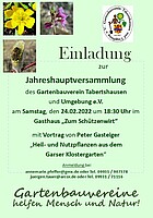 Logo Gartenbauverein Tabertshausen - Jahreshauptversammlung