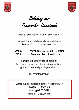 Banner FW-Stammtisch