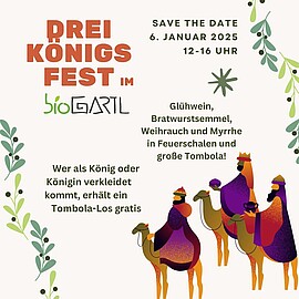 Banner DreiKönigsFest im biogartl
